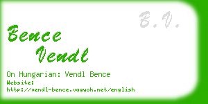 bence vendl business card